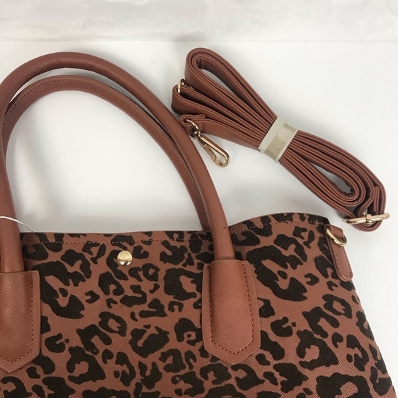 Ellie & Kate Brown Black Animal Print New With Tags Tote - Picture 14 of 15